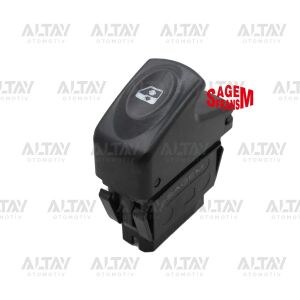 7700838100 CAM AÇMA DÜĞMESİ CLIO / KANGOO SİYAH TEKLİ 5 FİŞ