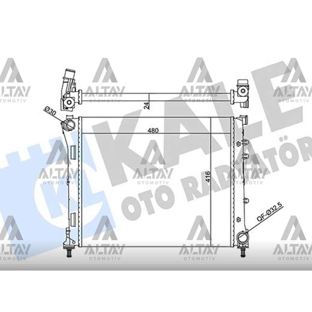 RADYATÖR SU 500 08-12 / PANDA 12= / KA 08= / 1.3 JTD M-T MEKANİK   OEM: 51835026