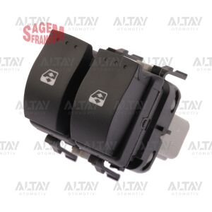 8200315042 CAM AÇMA DÜĞMESİ MEGANE II ÖN SOL GRİ ÇİFTLİ