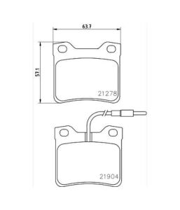 FREN BALATA 406 97-04 ARKA PEUGEOT 406 OEM: 1611456880