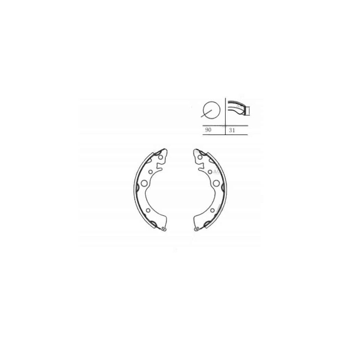 FREN BALATA CIVIC     88-91 PABUÇ ARKA HONDA CIVIC OEM: 43053-SR3-A00