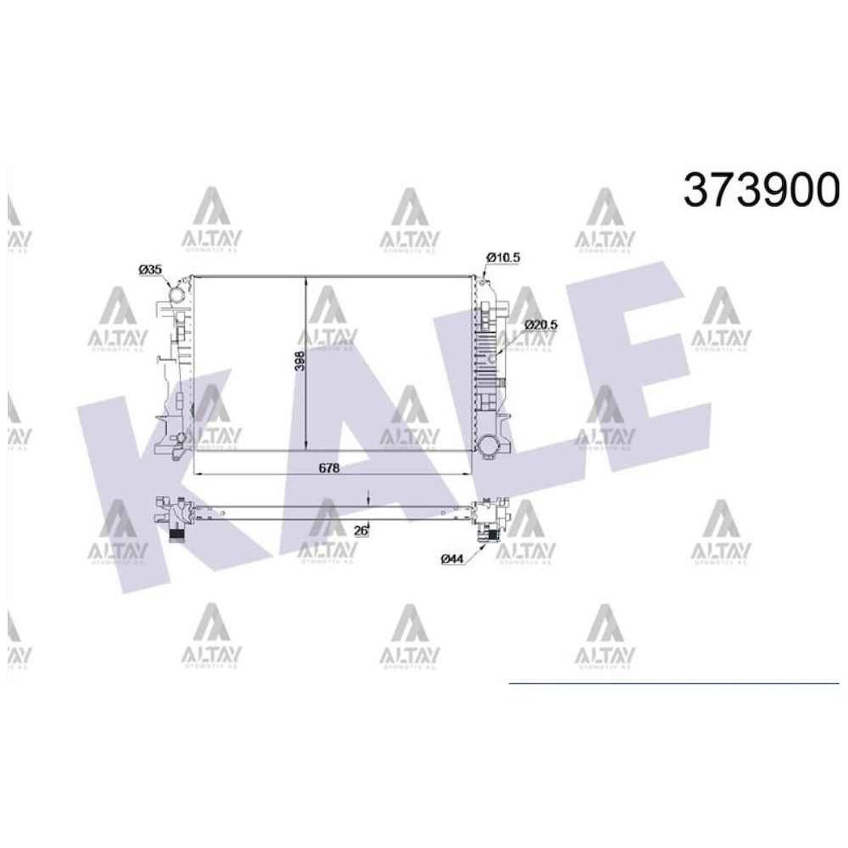 RADYATÖR SU CRAFTER 06= BJK-BJM-CKTB-CKUB 2.0 TDI 26mm BRAZING   OEM: 2E0121253A