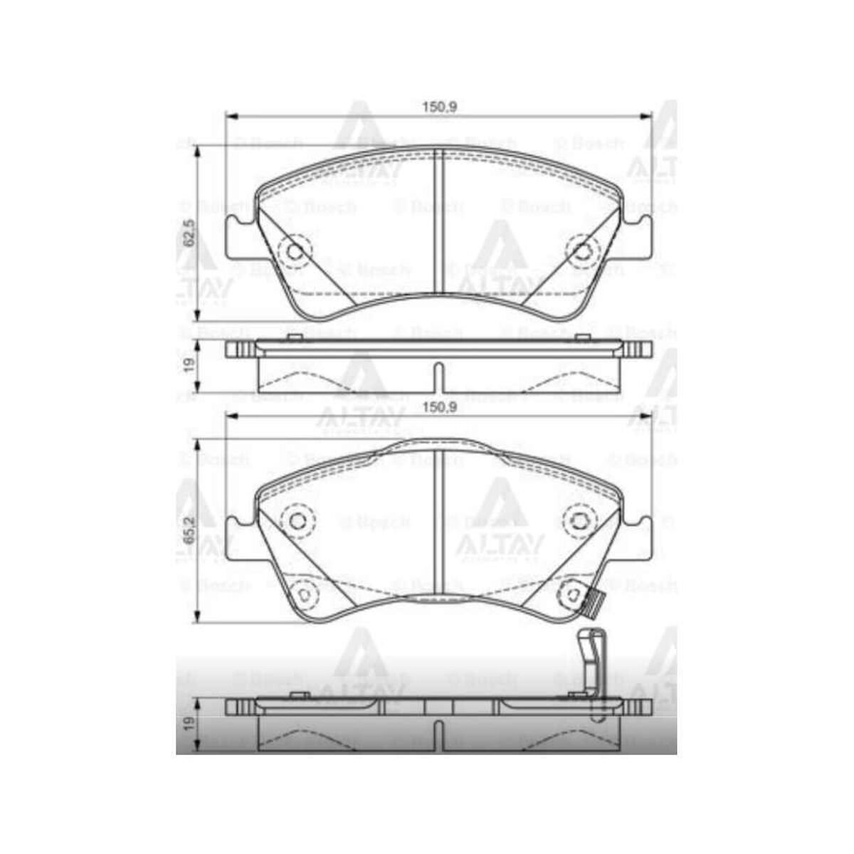 FREN BALATA AVENSIS 09-18 / VERSO 10-13 ÖN TOYOTA AVENSIS OEM: 446502280
