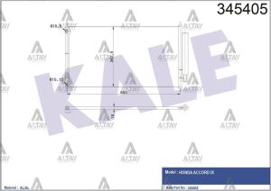 80110-T2F-A01 RADYATÖR KLİMA ACCORD IX 2.0 2.4 16V 3.0 V6 24V 13=