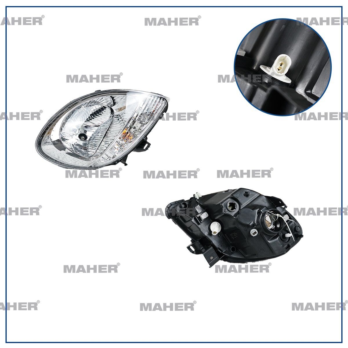 8200236591 FAR KANGOO 03-07 MOTORLU SAĞ BEYAZ SİNYALLİ