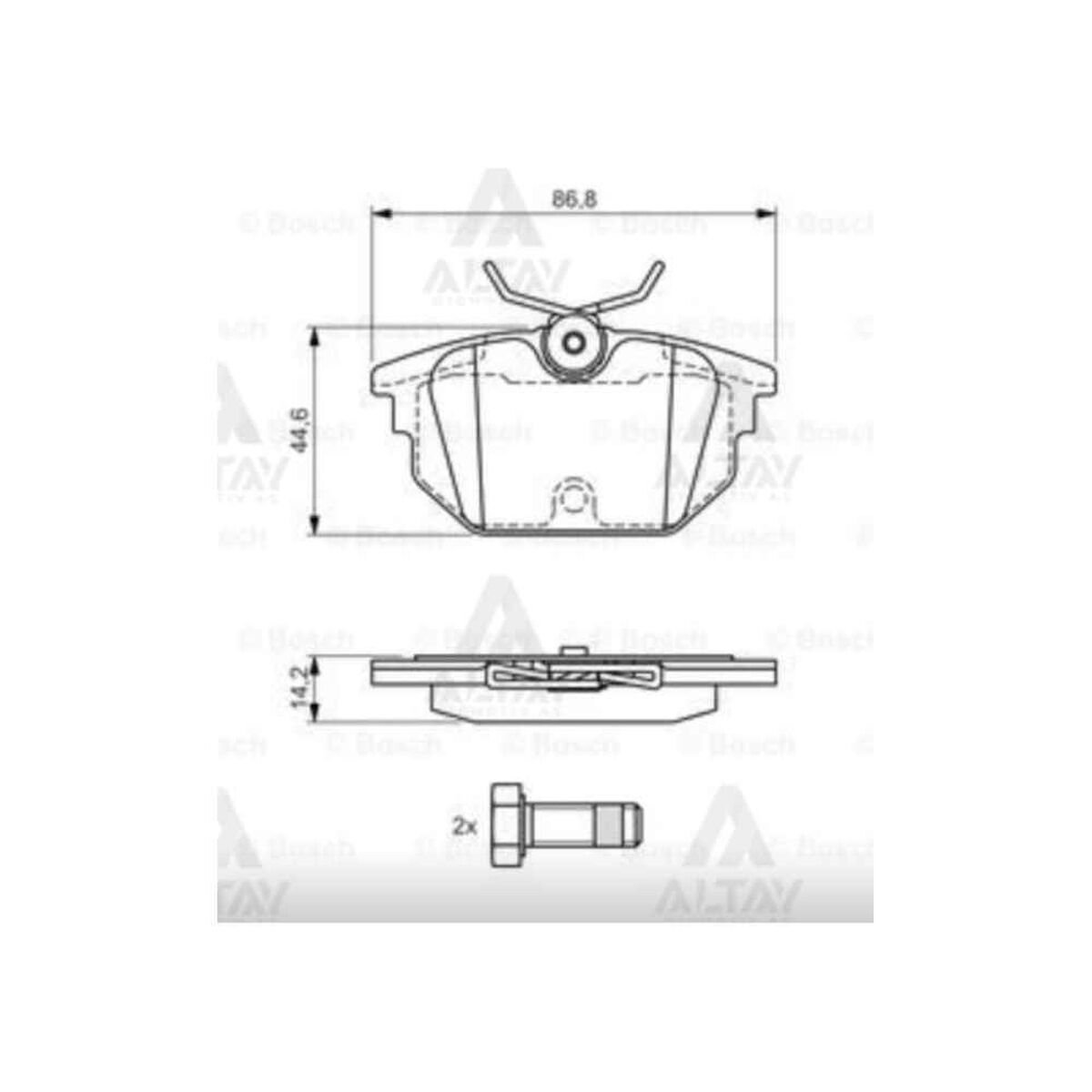FREN BALATA MAREA  96-07 / BRAVA 95-02 / BRAVO 95-04 / ALFA 145 94-01 / ALFA 146 94-01 ARKA FIAT BRAVO OEM: 9947938