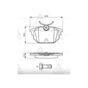 FREN BALATA MAREA  96-07 / BRAVA 95-02 / BRAVO 95-04 / ALFA 145 94-01 / ALFA 146 94-01 ARKA FIAT BRAVO OEM: 9947938