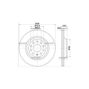 FREN DISKI PASSAT / GOLF5 / GOLF6 / GOLF7 / A3 / LEON 03= 310mm VOLKSWAGEN GOLF, PASSAT OEM: 1K0615601N