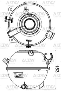 1K0121407F YEDEK SU DEPOSU GOLF5 / GOLF6 / JETTA / PASSAT / CADDY / A3 / LEON 04-12 1.4-1.6-1.9-2.0