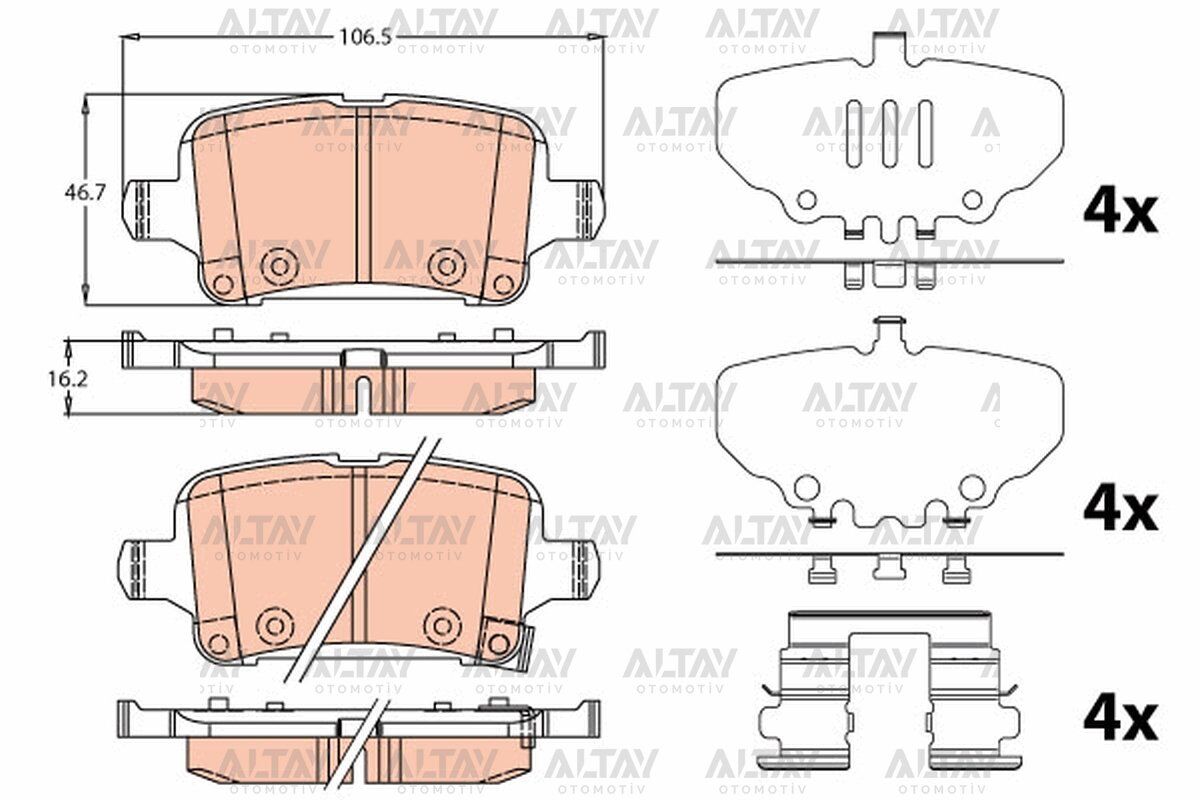 13517694 FREN BALATA ASTRA K 15= / INSIGNIA B 17= (15-16 JANT) ARKA