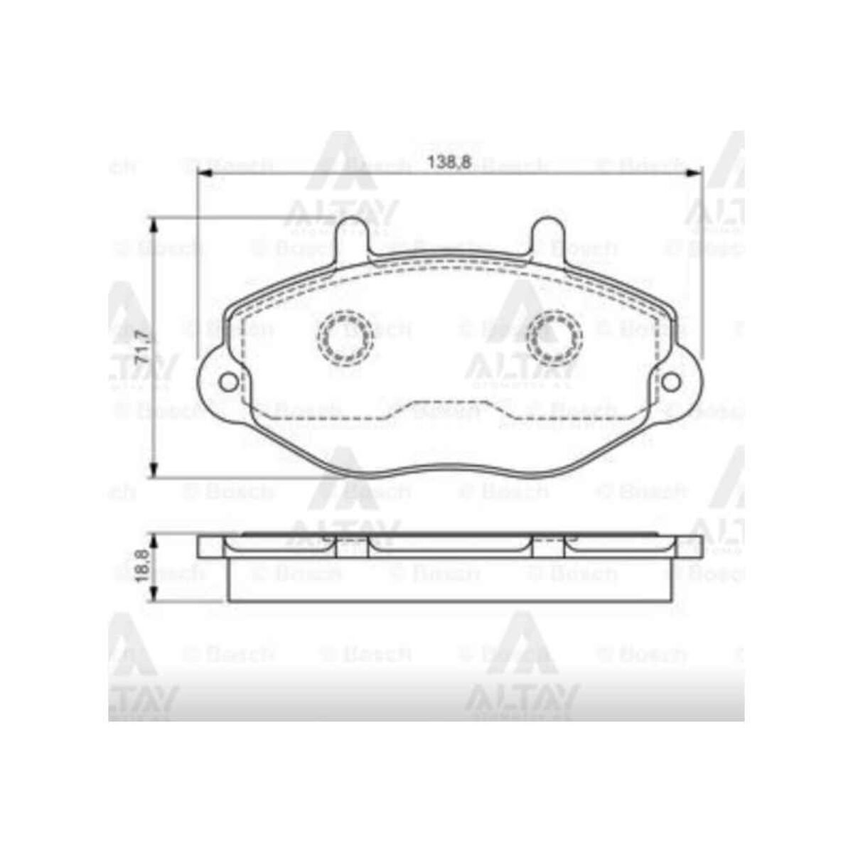 FREN BALATA TRANSIT T15 ÖN FORD TRANSIT OEM: 93VX2K021B2A