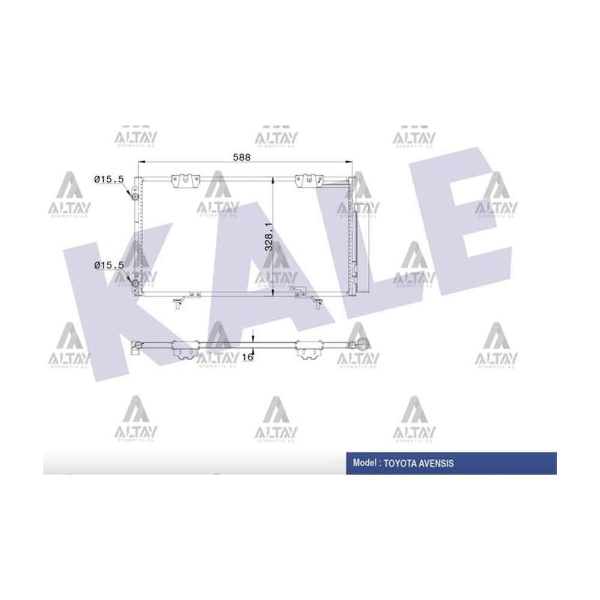 RADYATÖR KLİMA AVENSIS 00-02 TOYOTA AVENSIS OEM: 88450-05070