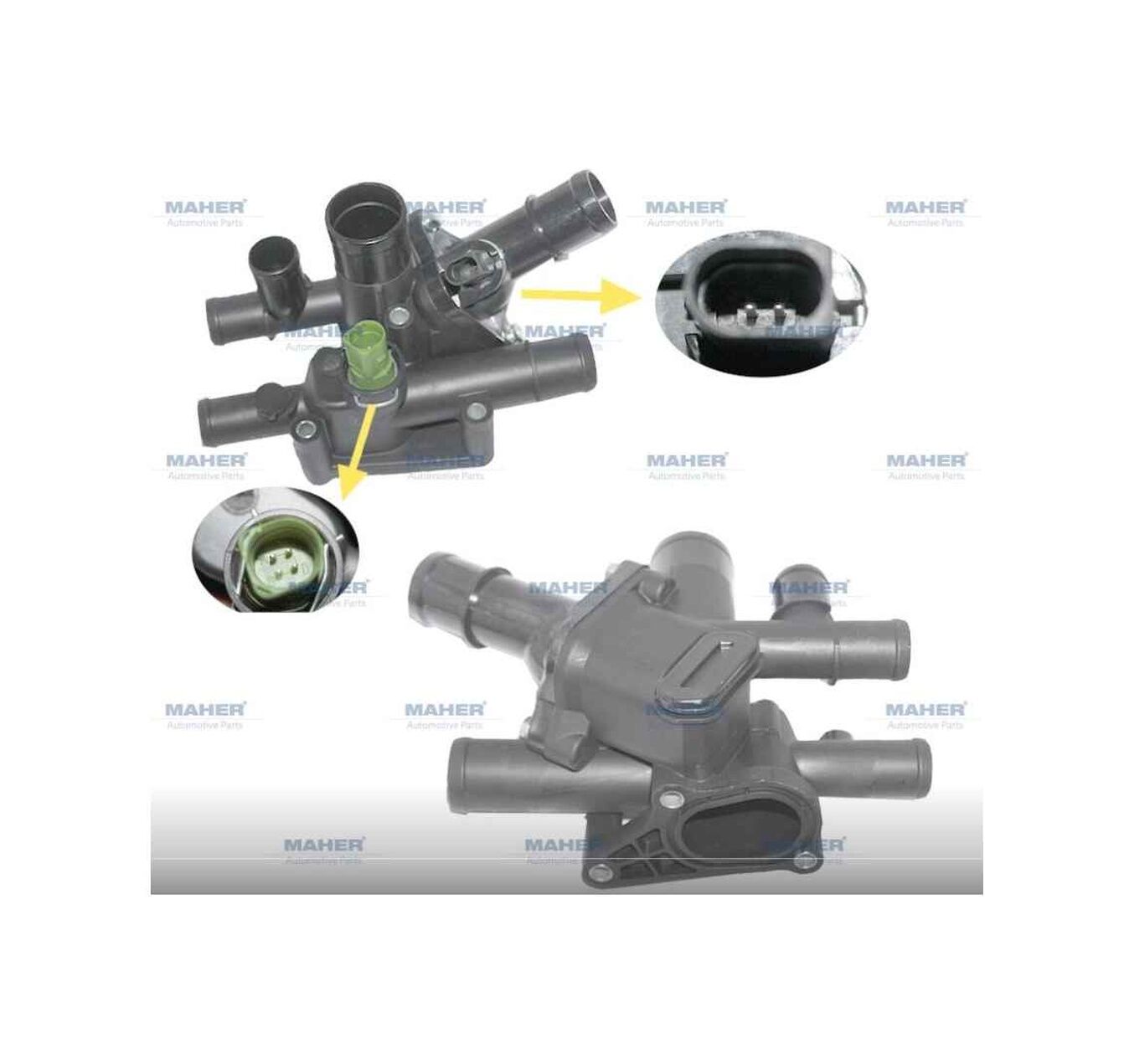 TERMOSTAT KOMPLE GOLF / A3 / BORA 02-06 AVU-BFQ 1.6 MANUEL VOLKSWAGEN GOLF OEM: 06A121111