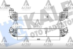 TURBO RADYATÖRÜ (INTERCOOLER) ASTRA K 16= B16DTE-B16DTH-D16DTH OPEL ASTRA OEM: 39109105