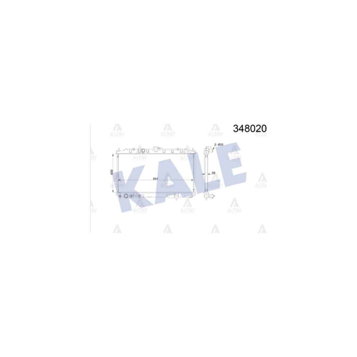 RADYATÖR SU X-TRAIL 01-13 26mm A-T BRAZING   OEM: 21460-8H900