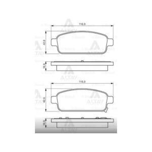 FREN BALATA CRUZE 09-12 / OPEL ASTRA J 09-13 / MOKKA 12-13 15-16 JANT) ARKA OPEL ASTRA OEM: 13300867
