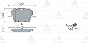 425322 FREN BALATA 207 06-12 / 307 00-07 / C4 04-09 (ESPLI) ARKA
