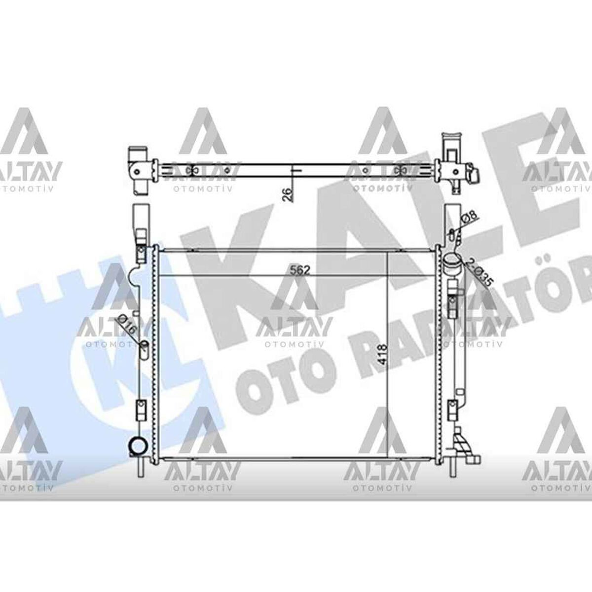 RADYATÖR SU KANGOO 08= / 1.5 DCI 5M-T MEKANİK RENAULT KANGOO OEM: 8200418329