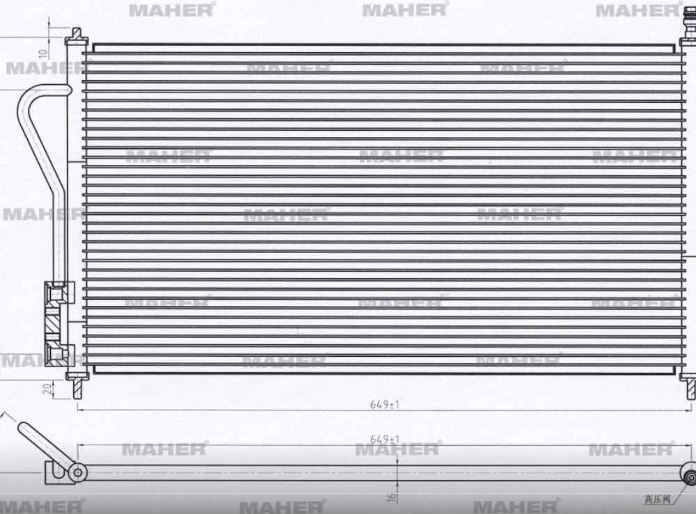 RADYATÖR KLİMA FOCUS I  98-04 1.4 16V-1.6 16V BRAZING FORD FOCUS OEM: YS4H19710CA