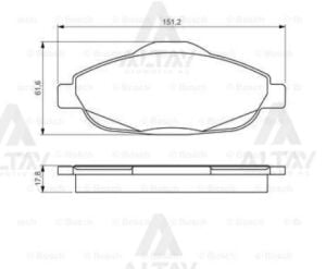 1613259380 FREN BALATA 308 07= 1.4-1.6-1.6HDI ÖN