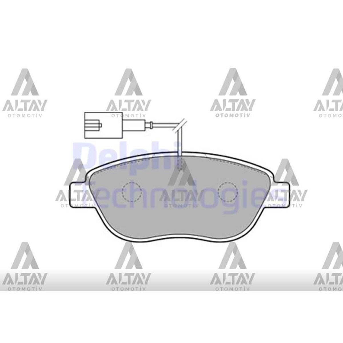 FREN BALATA LINEA 07= / COMBO D 12= / DOBLO 10= /  BRAVO II 06= (BÜYÜK TİP) TEK FİŞLİ ÖN FIAT BRAVO, DOBLO, LINEA OEM: 5741585 - 1605181