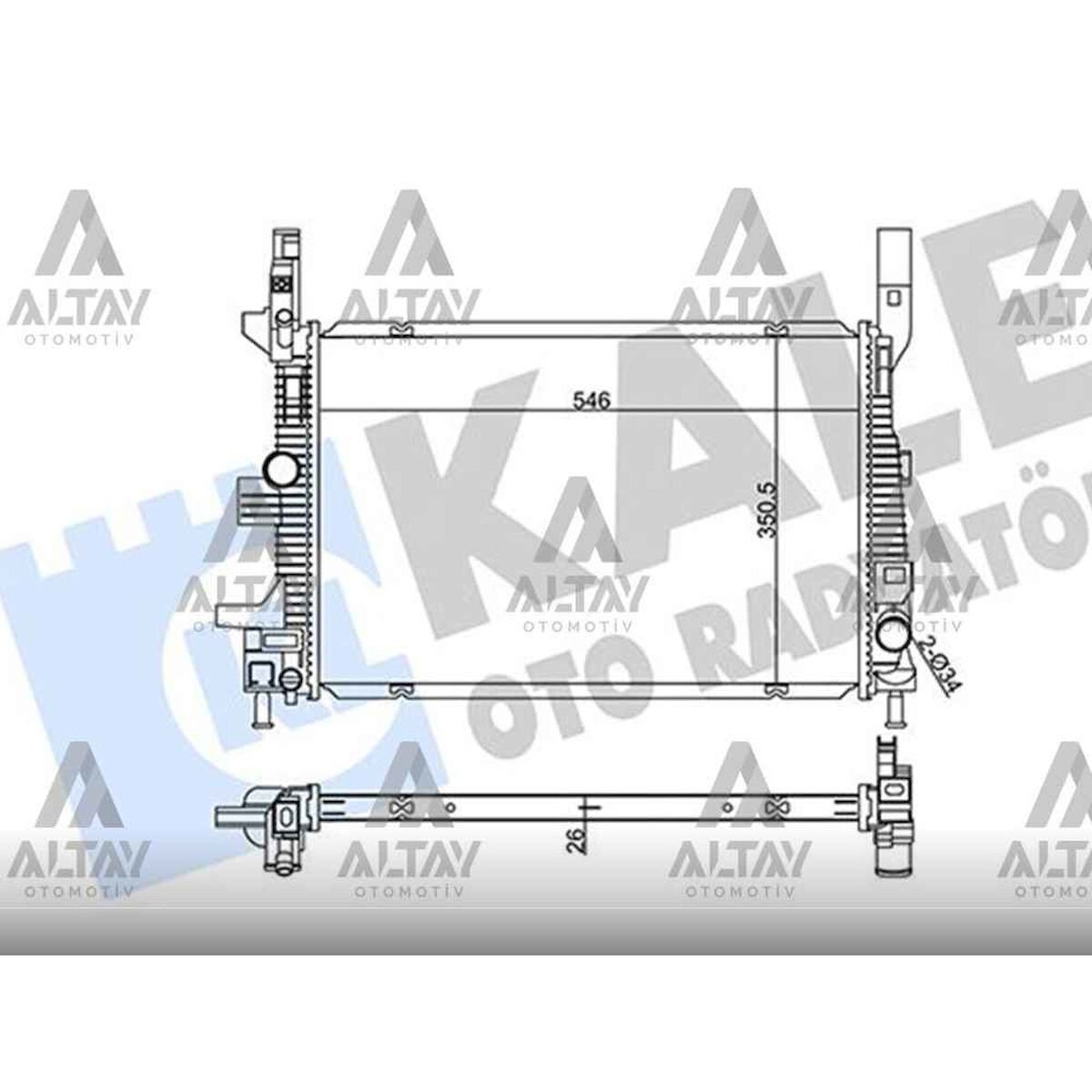 RADYATÖR SU FOCUS III 14= / C-MAX II 15= / TORUNEO - TRANSIT CONNECT 15= / KUGA II 16= 1.5 TDCI (AT) BRAZING FORD CONNECT, FOCUS, TRANSIT OEM: 1889730