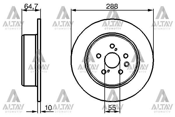 4243120430 FREN DISKI AVENSIS  97-02 / ARKA DÜZ 288-5