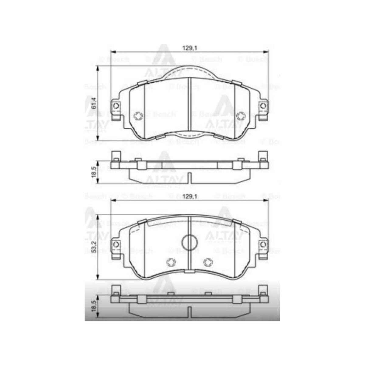 FREN BALATA C4 09= / DS4 11-15 1.2 110 HP-1.4 VTI- 1.16 HDI 1.6 VTI-2.0 HDI- ÖN CITROEN C4 OEM: 4254A9