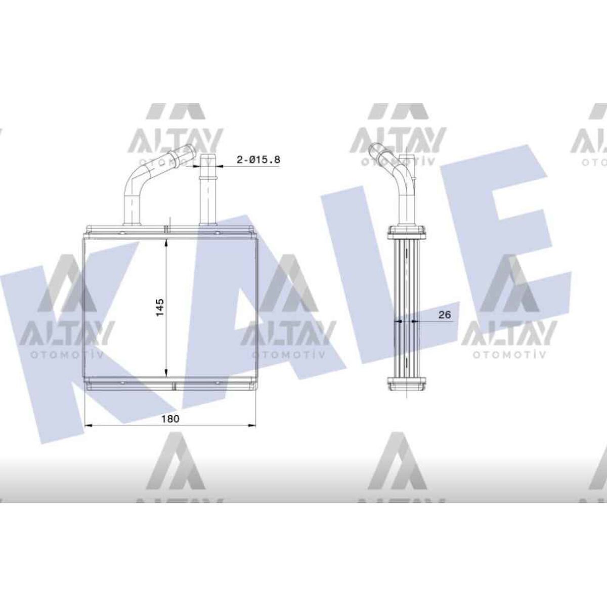 RADYATÖR KALORİFER 323 90-96 / 323 95-98 / (145x180x26) BRAZING   OEM: B01A61A10