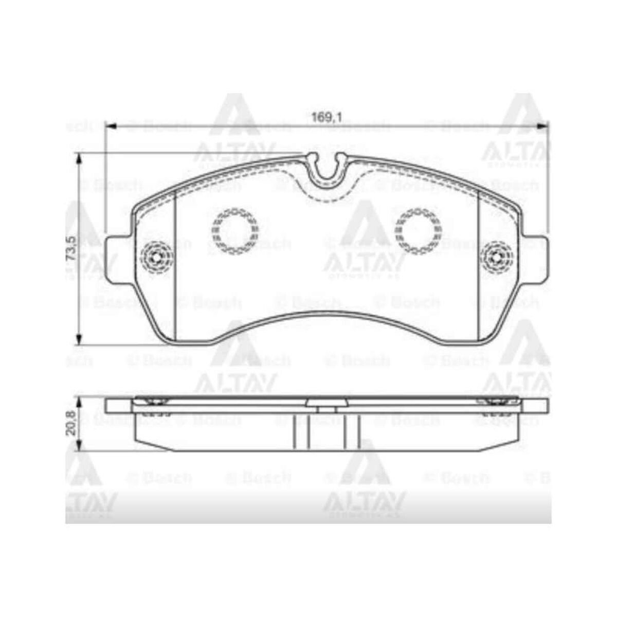 FREN BALATA SPRINTER 06-09 / CRAFTER 5T 06-16 ÇIFT TEKER 5T ÖN   OEM: 2E0698151A