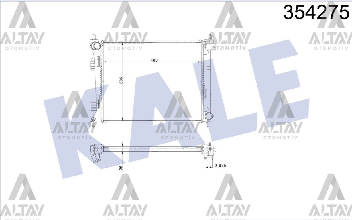 25310-1R300 RADYATÖR SU ACCENT 11= BLUE DİZEL / I-20 09-12 / RIO 12= M-T BRAZING