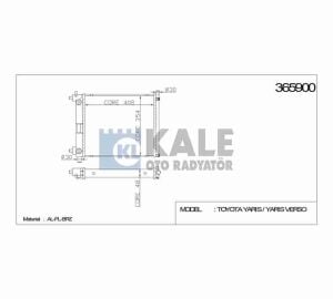 16400-21120 RADYATÖR SU YARIS 99-06 1.3 BENZİNLİ M-T BRAZING