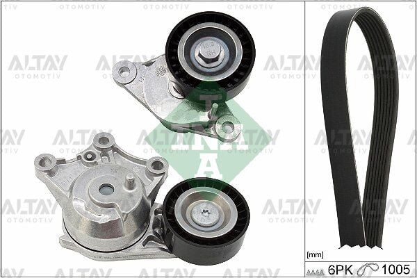 1631481680 VANTİLATÖR GERGİ SETİ 3008 / 3008(P84) / 508 / 5008 / 5008(P87) / BERLİNGO(B9) / C4 PICASSO / DS5 12= DV6F/FC  V KAYIŞ SETİ