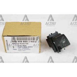 DÜĞME CAM AÇMA GOLF7 / PASSAT 16= (TEKLİ) KROMLU VOLKSWAGEN GOLF, PASSAT OEM: 5G0959855JWZU