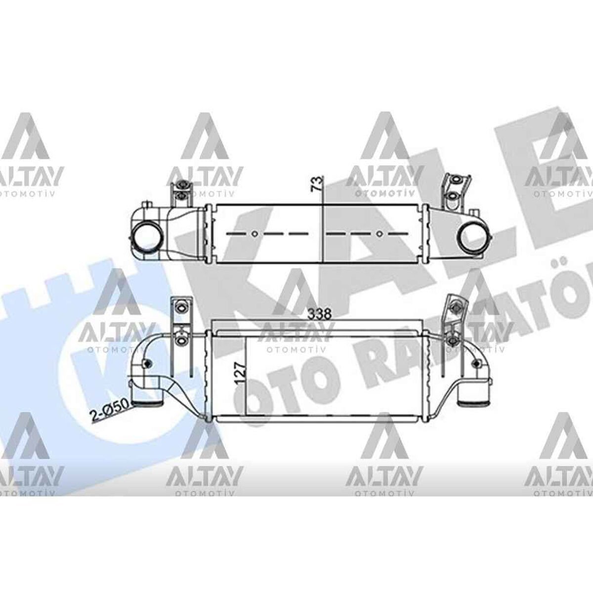 TURBO RADYATÖRÜ (INTERCOOLER) FOCUS 98-04 1.8 TDCİ 338x127x73 FORD FOCUS OEM: XS4Q9L440CA