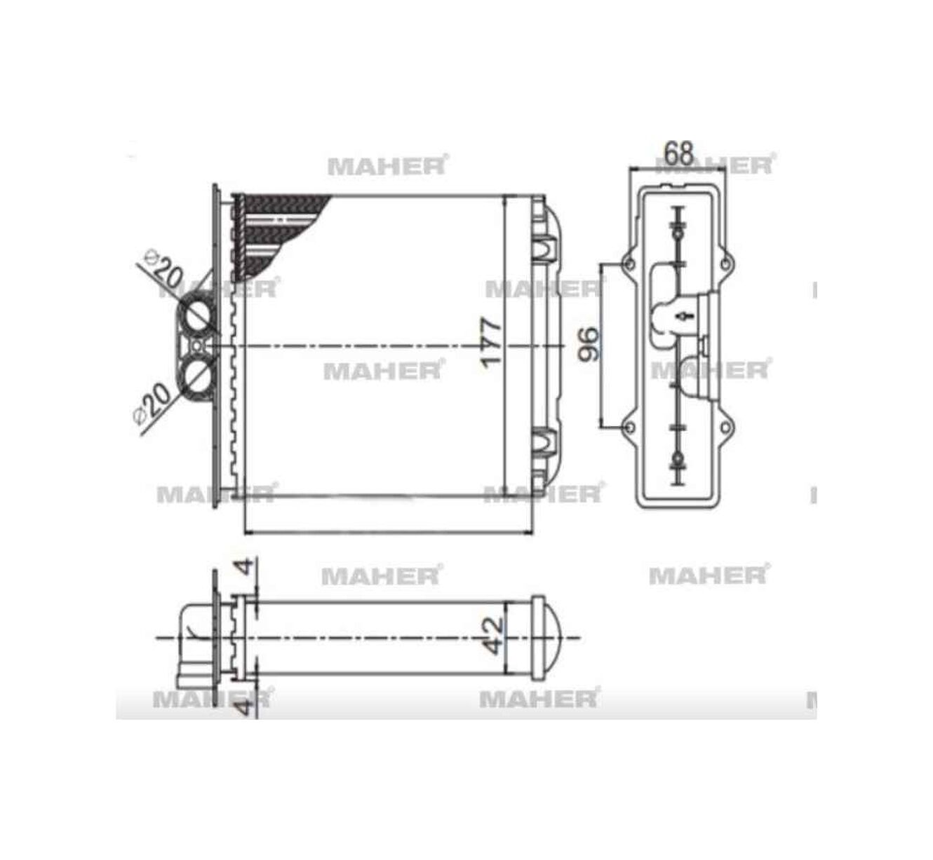 RADYATÖR KALORİFER VECTRA B 96-02 KLIMALI MEKANİK OPEL VECTRA OEM: 1618110 - 1618049