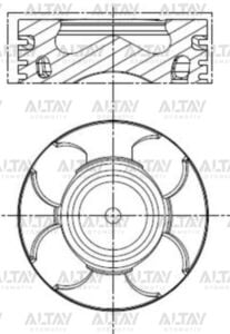 8770789STD100G PİSTON SEGMANLI LINEA / DOBLO / ASTRA H 1.3JTD-Z13DTH 90HP STD1 69.6mm (0.20mm KISA)