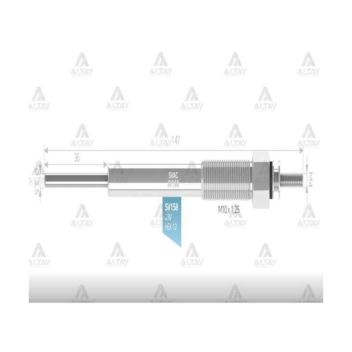 KIZDIRMA BUJİSİ (ISITMA) NPR-75 4HK1 NOVO / NQR-86 EURO 3-4-5 23V.   OEM: 89439077