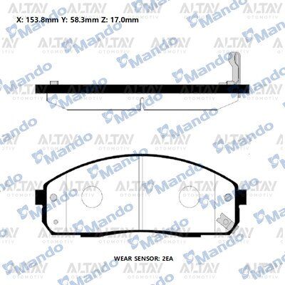 58101-4FA00 FREN BALATA KMY 05-11 / BONGO 11-20 / K2500 ÖN