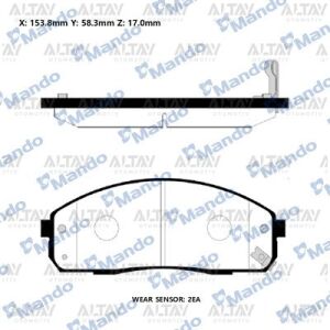 58101-4FA00 FREN BALATA KMY 05-11 / BONGO 11-20 / K2500 ÖN