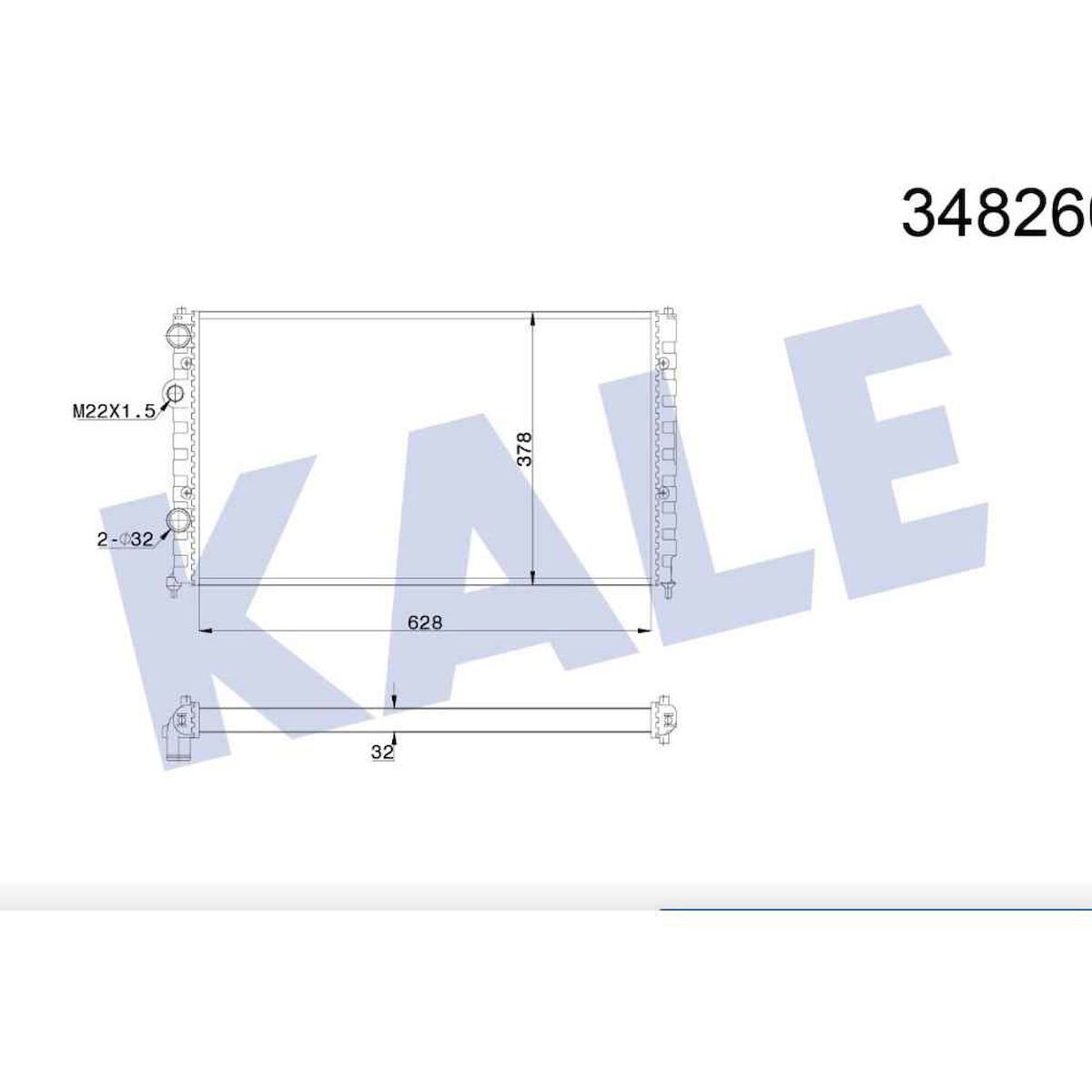 RADYATÖR SU POLO CLASSIC / CADDY / IBIZA / CORDOBA 97-01 AFT-AKL-1Y-AEY (628mm) BRAZING VOLKSWAGEN CADDY, POLO OEM: 6K0121253AA