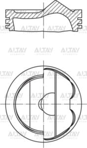 03C107065AB PİSTON SEGMANLI GOLF5 / JETTA / PASSAT / A3 04-10 1.6FSI BLF-BLP-BAG 050