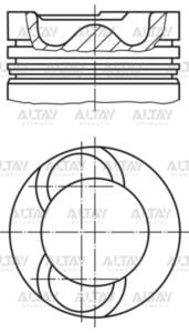 076107065A PİSTON SEGMANLI CRAFTER 06= 2.5TDI BJM 163 HP STD