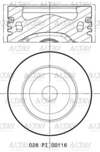 03L107065AG PİSTON SEGMANLI AMAROK / CRAFTER / GOLF6 / TİGUAN / PASSAT 12= CKUB-CKTB-CFFA-CFFB-CFGB-CFGC-CNFA-CNFB STD