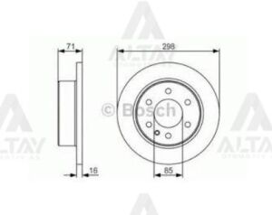 2E0615601A FREN DISKI CRAFTER 06-17 / SPRINTER 06-17 W906 / ARKA DÜZ TEK TEKER 3.5 TON 298-6