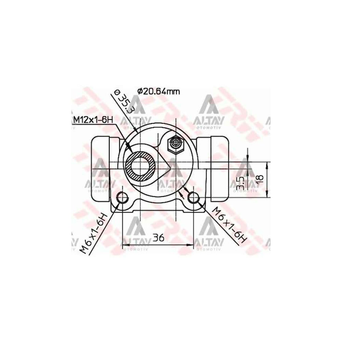 FREN SİLİNDİRİ 206 98-08 / C-ELYSEE 12= / 301 12= 1.6 HDI DÖKÜM 20,64mm ARKA SOL PEUGEOT 206 OEM: 440297