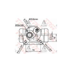 FREN SİLİNDİRİ 206 98-08 / C-ELYSEE 12= / 301 12= 1.6 HDI DÖKÜM 20,64mm ARKA SOL PEUGEOT 206 OEM: 440297