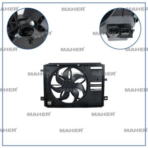 9806313880 FAN RADYATÖR BERLINGO VP  K9 / C5 AIRCROSS C84 / JUMPY / 3008 / 308 16= 508 / PARTNER 18=TRAVELLER 1.5-1.6-2.0 BLUEHDI 16= REZİSTANSLI