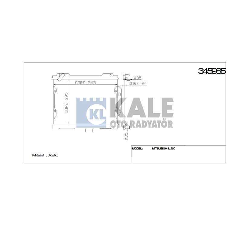 MB356390 RADYATÖR SU L-200 87-99 32mm M-T BRAZING