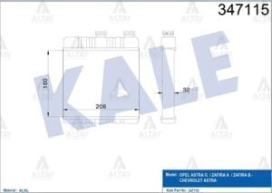 1618142 RADYATÖR KALORİFER ASTRA G 98-07 / ZAFIRA A 99-05 / ZAFIRA B 05-11 / BRAZING